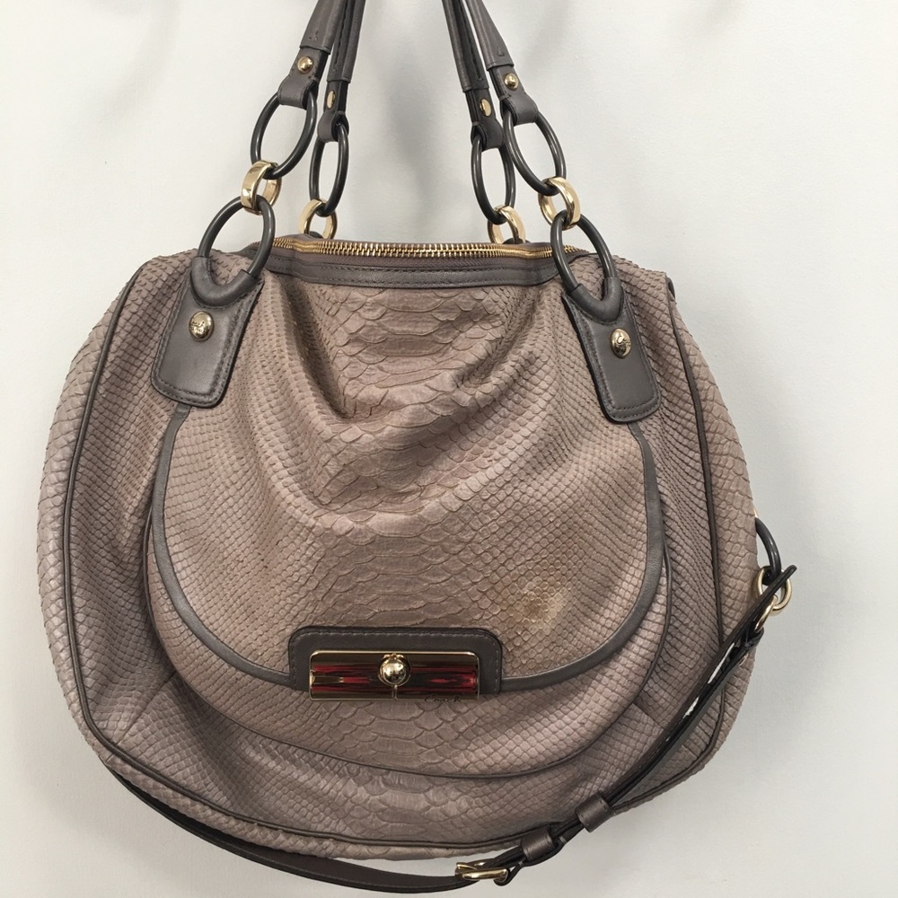 Kristin Python Hobo by Coach